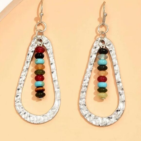 Free People Jewelry - Beaded boho dangle earrings A62
